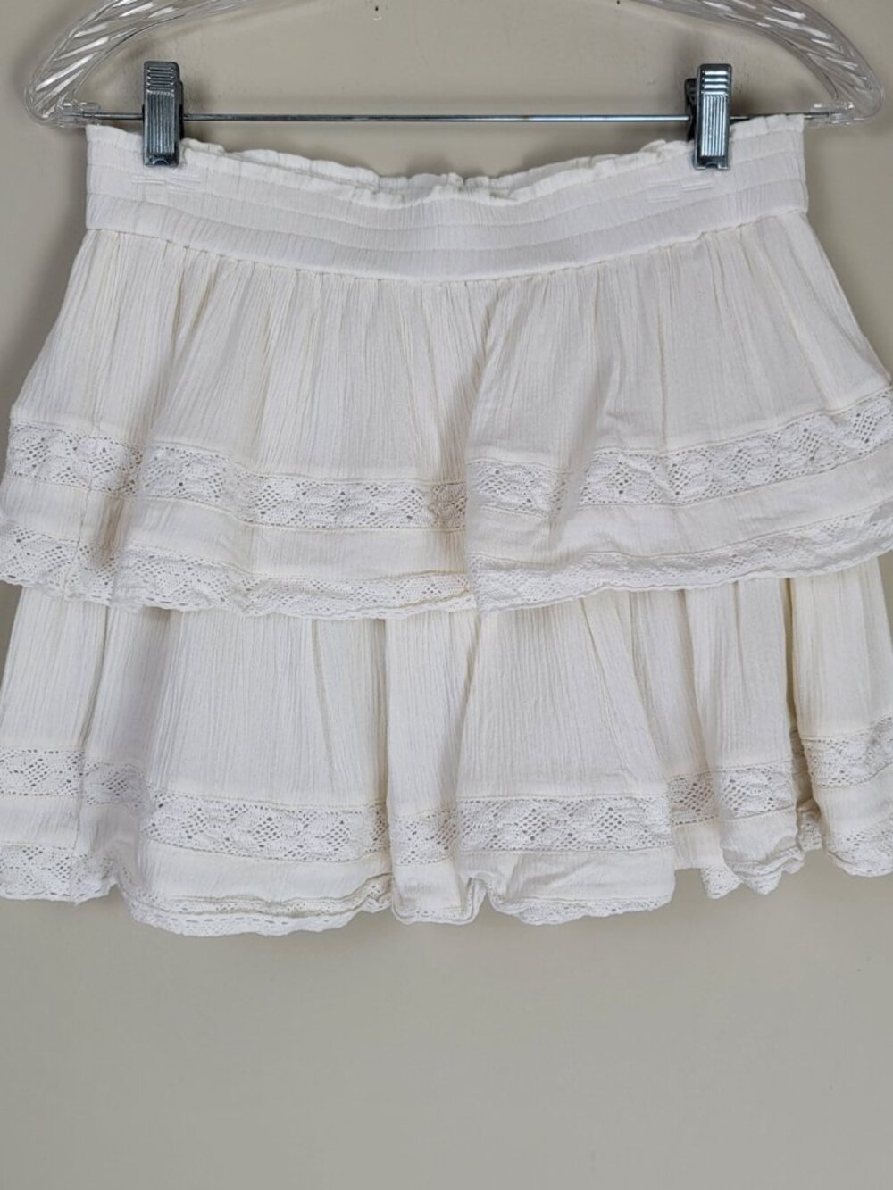 Chelsea & Violet Lace Matching Set Boho Coquette Top & Tiered Mini Skirt S M - Picture 10 of 14